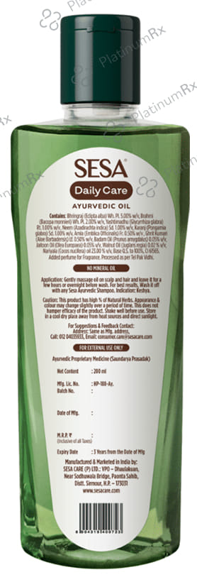 Sesa Daily Care Ayurvedic Oil 200 ml
