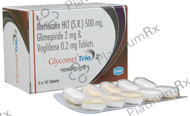 Glycomet Trio 2/500/0.2mg Tablet SR 10s