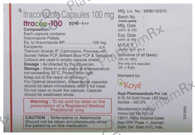 Itracoe 100 Capsule 4 Capsule