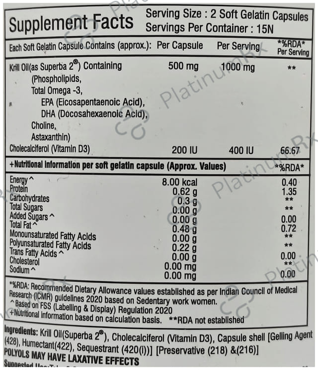 Supakrill Soft Gelatin Capsule 30 Soft Gelatin Capsule