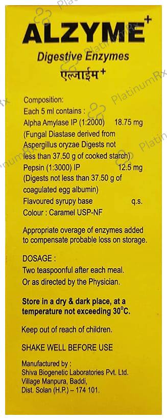 Alzyme + Pineapple Syrup 200ml