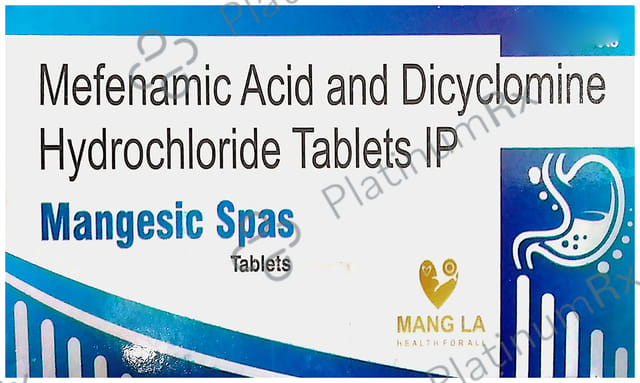 Mangesic 10/250mg Spas Tablet 10s