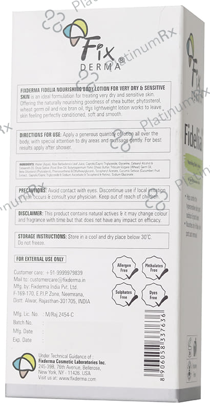 Fixderma Fidelia Body Lotion Nourishing