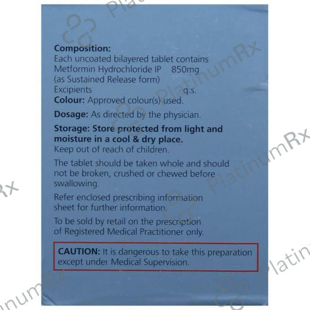 Metadoze IPR 850mg Tablet SR 10s