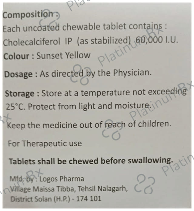 Shemesh D3 Chewable Orange Tablet 4s