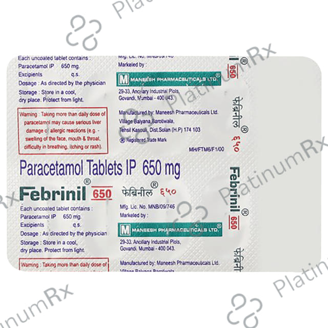 Febrinil 650mg Tablet 10 tablets