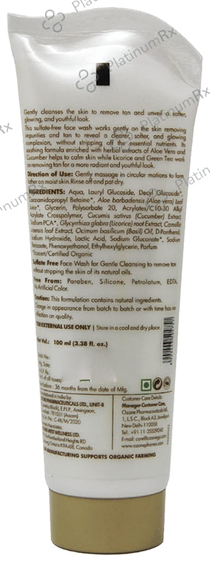 Ozone D-Tan Face Wash