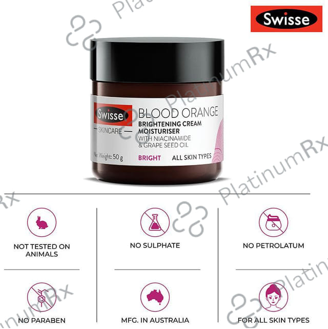 Swisse Skincare Blood Orange Brightening Cream Moisturiser