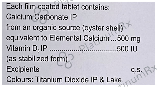 D500Cal 500mg/500IU Tablet 10s