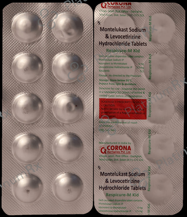 Respicure-M Kid 2.5mg/4mg Tablet