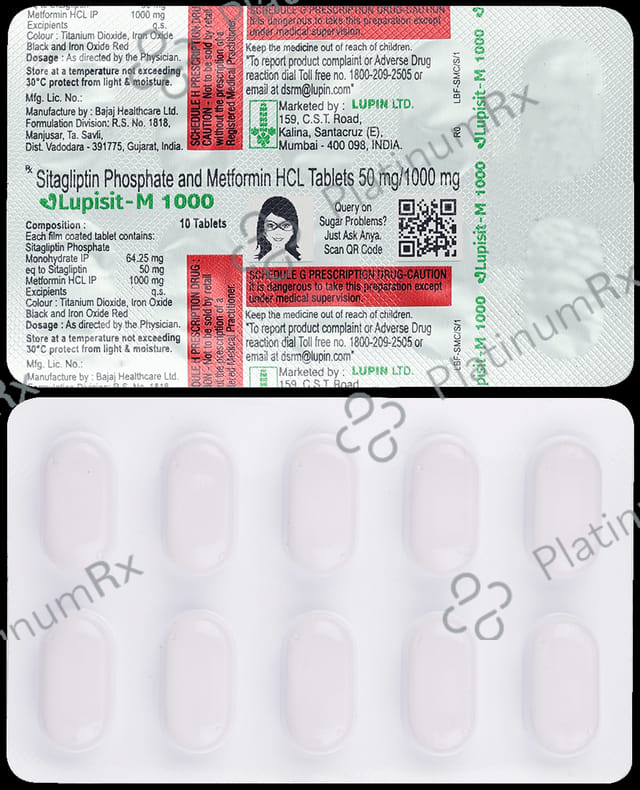 Lupisit M 50mg/1000mg Tablet
