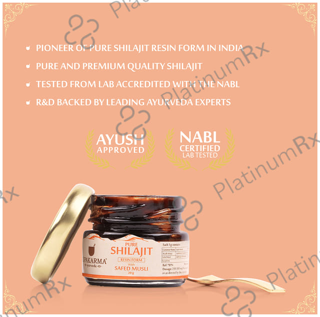 Upakarma Ayurveda Pure Shilajit Resin Form with Safed Musli Performance Enhancer