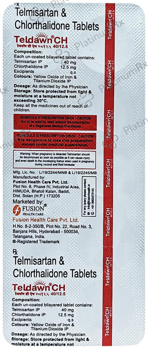 Teldawn CH 40/12.5mg Tablet 10s