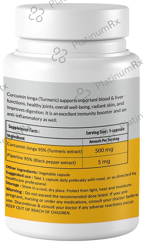 Zinnia Wellness Curcumin Longa Extract Veggie Capsule