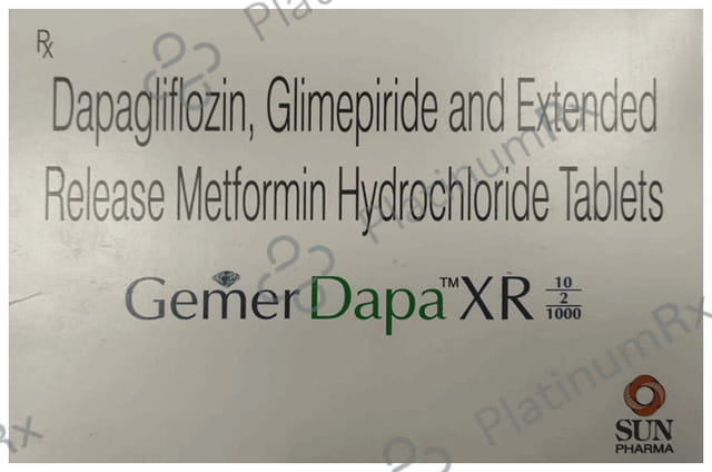 Gemer Dapa 10/2/1000mg Tablet XR 7s