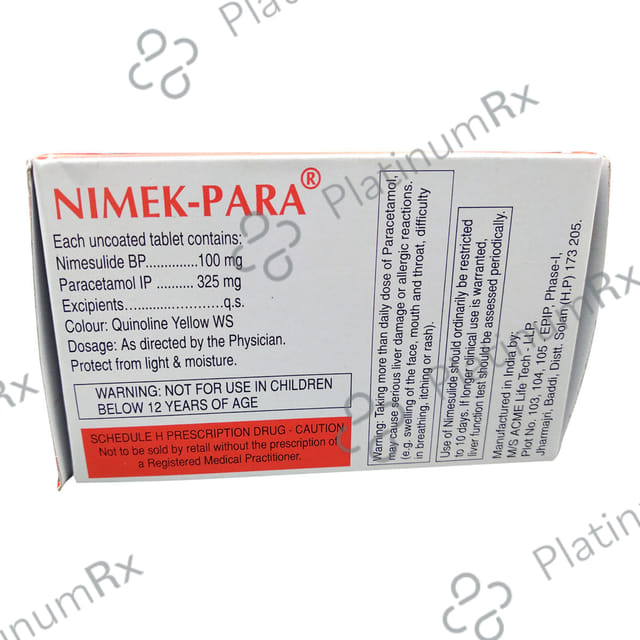 Nimek Para 100mg/325mg Tablet