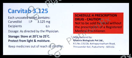 Carvitab 3.125mg Tablet 10s