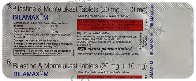Bilamax M 20mg/10mg Tablet