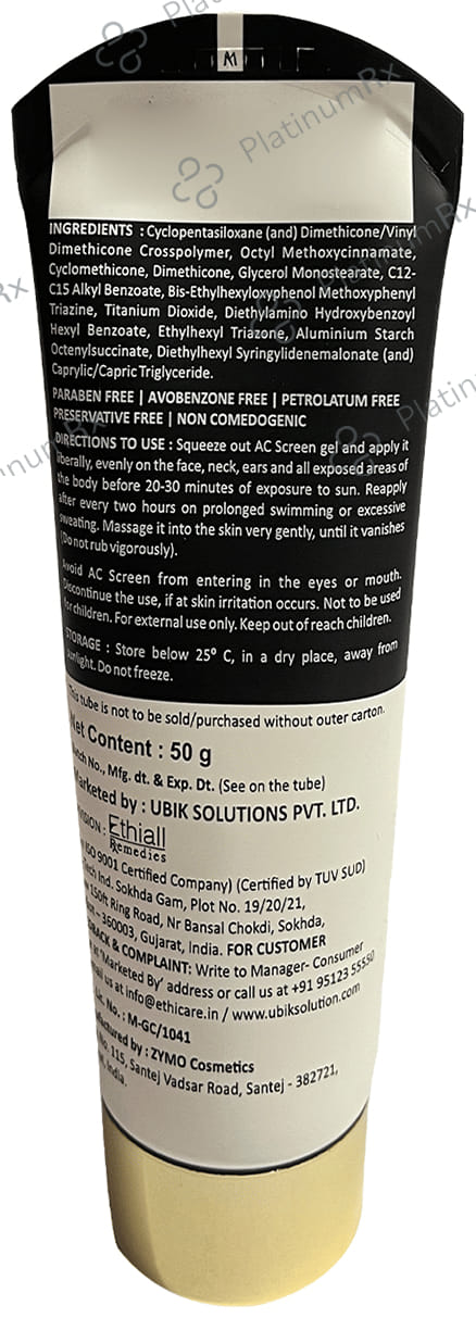 Acscreen Oil Control SPF 47 Sunscreen Gel 50ml