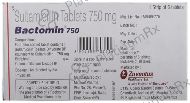 Bactomin 750mg Tablet 6s