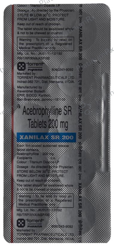 Xanilax SR 200mg Tablet 10s