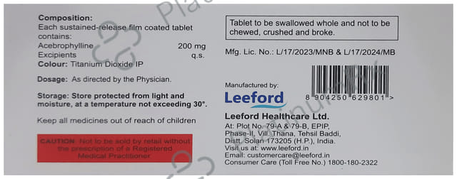 Broncofil SR 200mg Tablet 10s