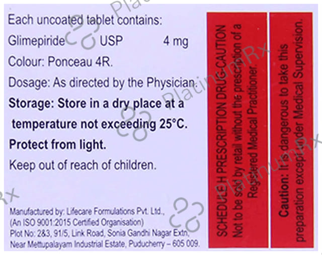 Glimiprime 4mg Tablet 10s