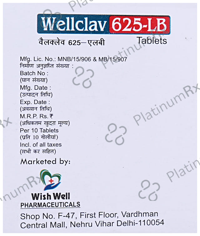 Wellclav 625-LB Tablet