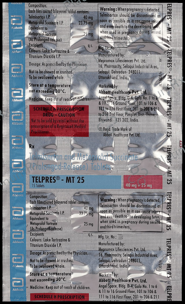 Telpres MT 25/40mg Tablet PR 15s