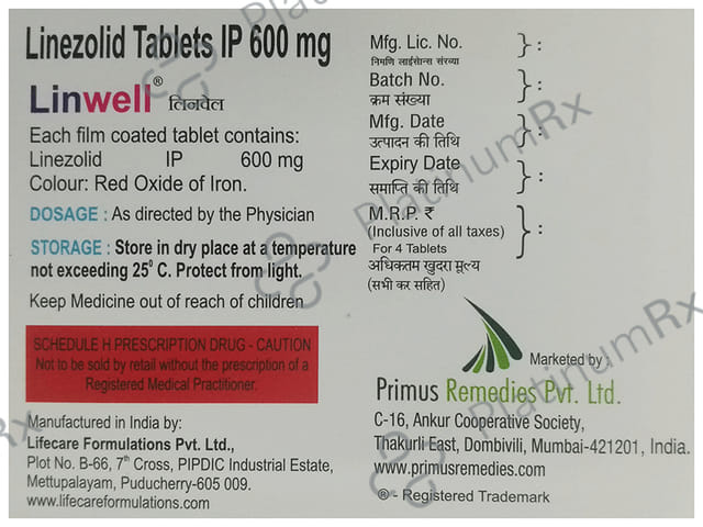 Linwell 600mg Tablet 4s