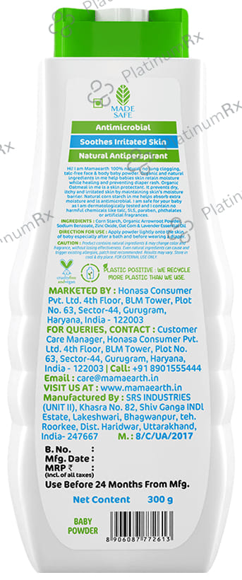 Made Safe Mamaearth Baby Powder 300gm