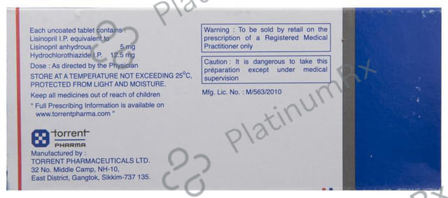 Listril Plus 12.5/5mg Tablet 10s