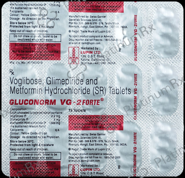 Gluconorm VG 2 Forte Tablet SR 15s