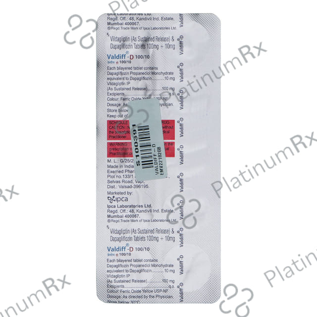 Valdif D 10mg/100mg Tablet