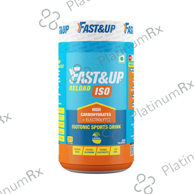 Fast&Up Reload Isotonic Sports Drink with High Carbohydrates and Electrolytes Lemon