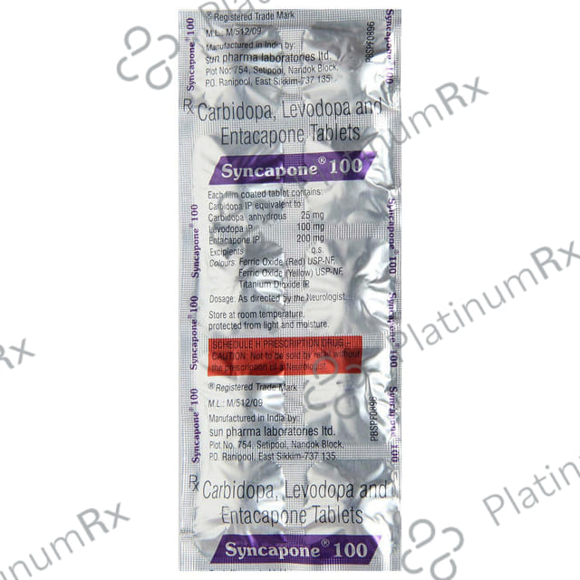 Syncapone 100/25/200mg Tablet 10s