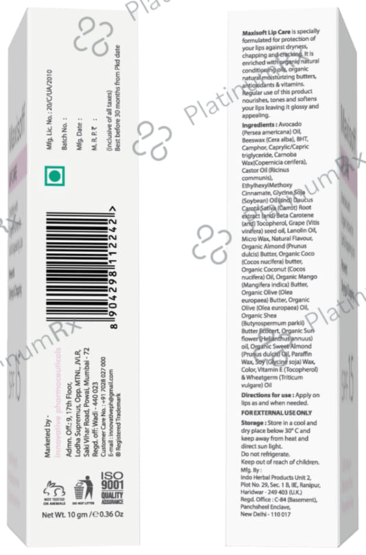 Maxisoft Lip Care SPF 15 (10gm Each) 6 Tubes