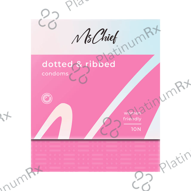 MsChief Dotted & Ribbed Condom 10s