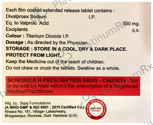 Divalio 500mg Tablet ER 10s