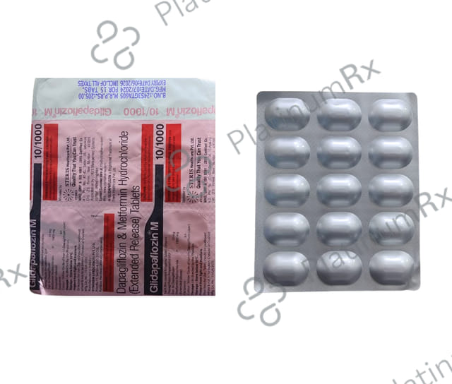 Glidapaflozin M 10/1000mg Tablet ER 15s