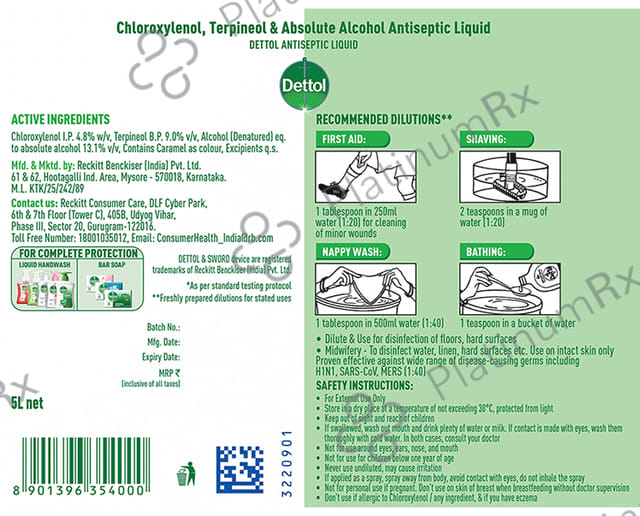 Dettol Antiseptic Disinfectant Liquid 5000ml