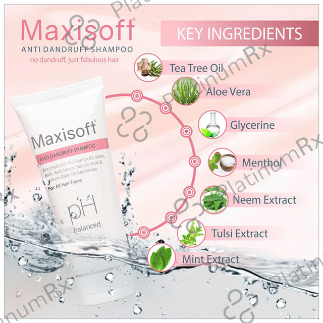 Maxisoft PH Balanced Anti Dandruff Shampoo (100ml Each) 2 Tubes
