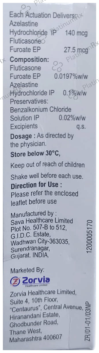 Oxotica 140/27.5mcg AZ Nasal Spray 9.8gm