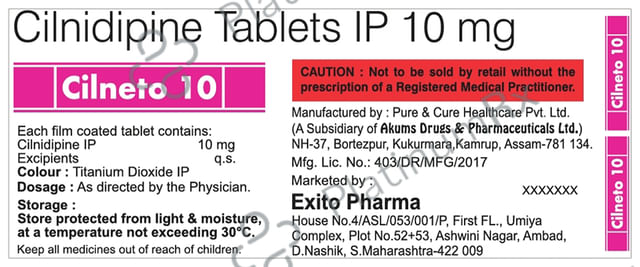 Cilneto 10 Tablet