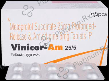 Vinicor AM 5/25mg Tablet PR 10s