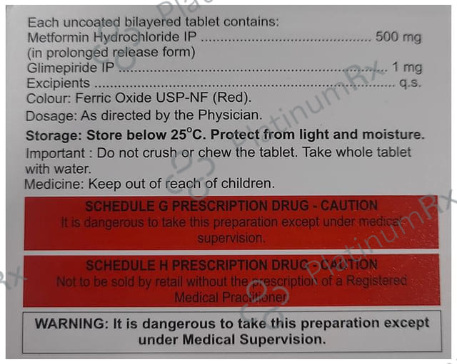 Endoformin G 1/500mg Tablet PR 15s
