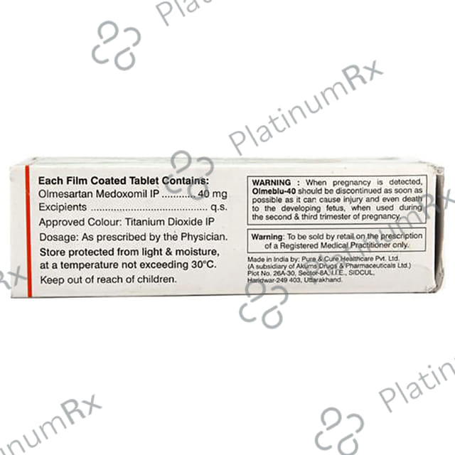 Olmeblu 40mg Tablet 15s
