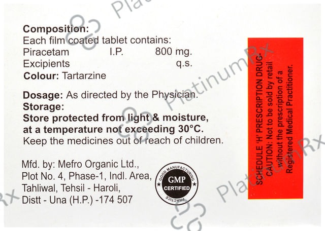 Gcetam 800mg Tablet 10s