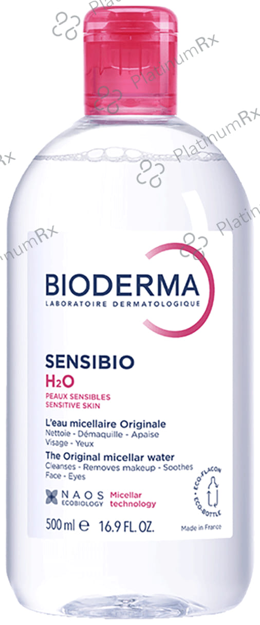 Bioderma Sensibio H2O Make-up Removing Micellar Water & Cleanser - For Sensitive Skin 500 ml
