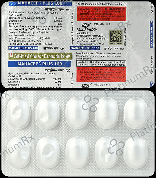 Mahacef Plus 100/100mg Tablet 10s